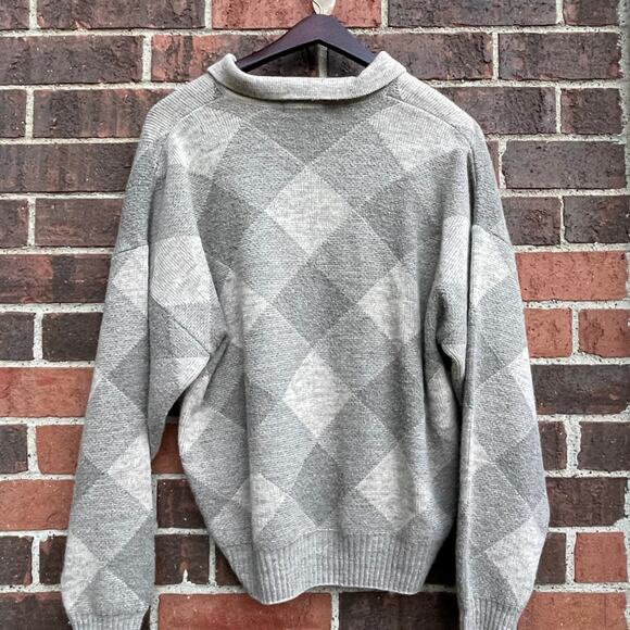 The Italian sweater co. Mens quarter zip pullover sz large knit wool blend Italy - Picture 3 of 12